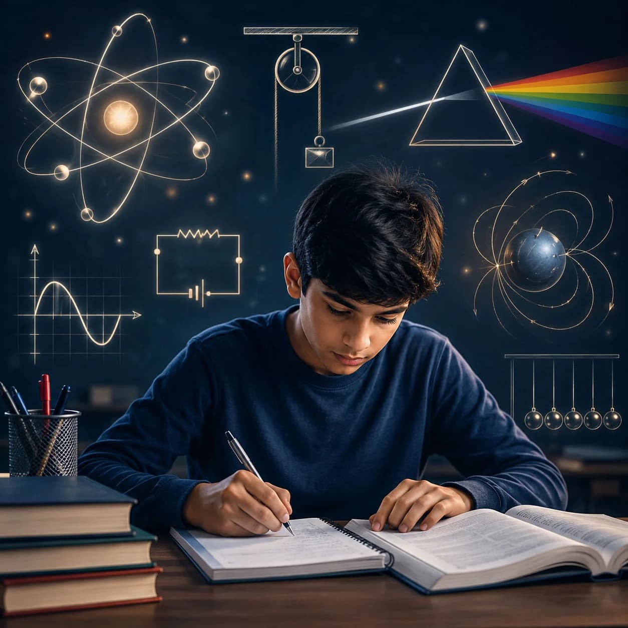 Physics derivations practice for board exams at Maths and Science tuition center in Kalwa Thane